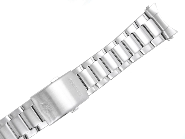 Oryginalna bransoleta Casio Edifice EF-129D EF-129 srebrna stalowa + teleskopy maskownice